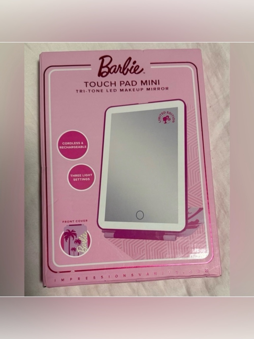 Touch Pad Mirror LED Barbie Tri-Tone - Pink NWB!